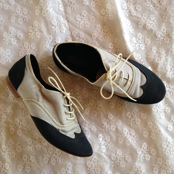Shoes - TWO SIZES-Free w. Purchase-Fabric Oxford Shoes